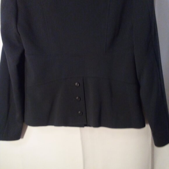 Liz Claiborne Blazer Jacket Women 6 Button Up Career Classic Dark Gray - Picture 15 of 15